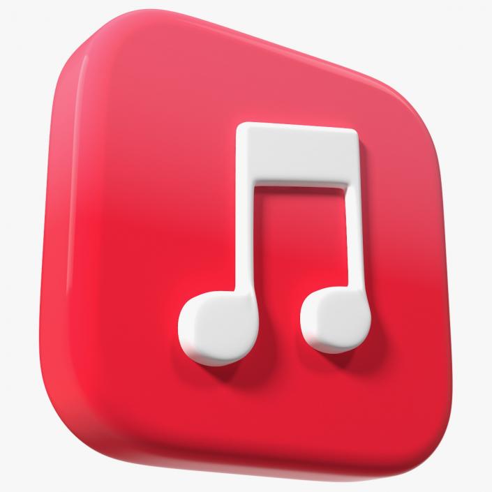 3D iPhone iOS Music Icon 2 model