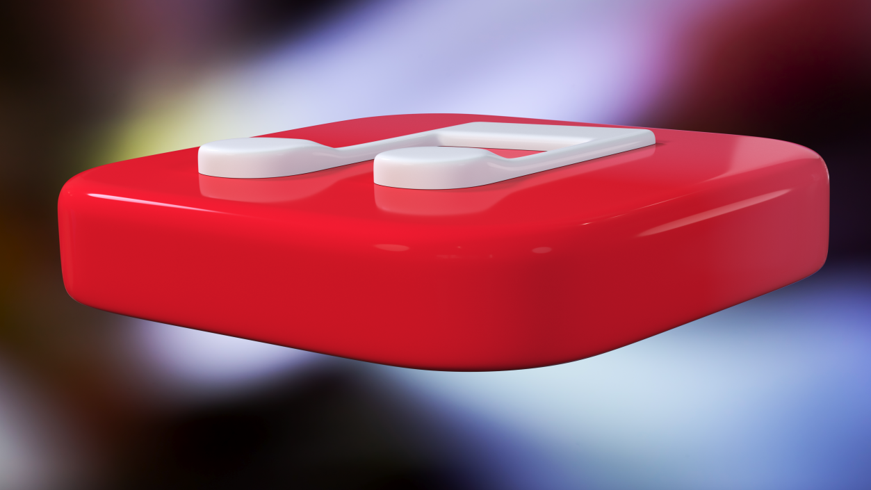 3D iPhone iOS Music Icon 2 model