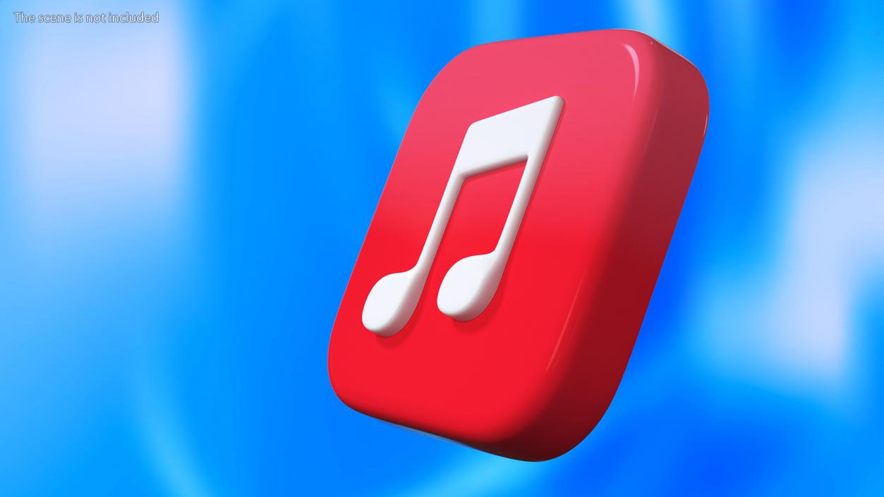 3D iPhone iOS Music Icon 2 model