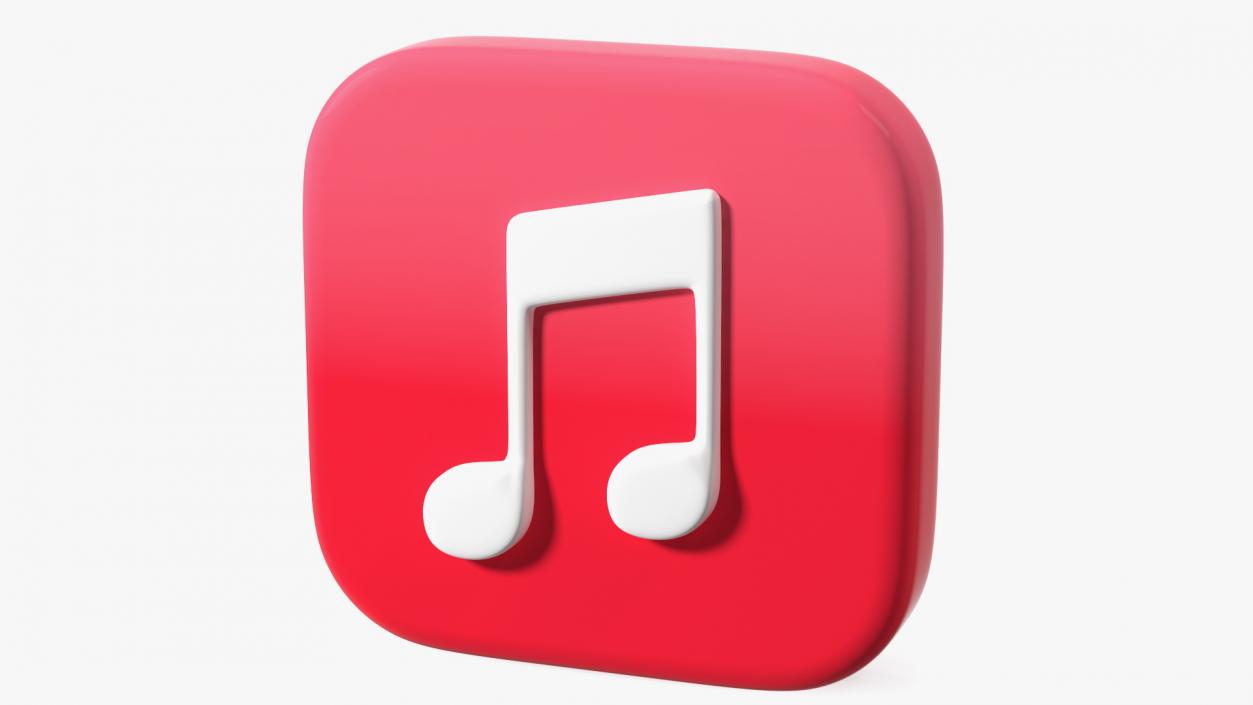 3D iPhone iOS Music Icon 2 model