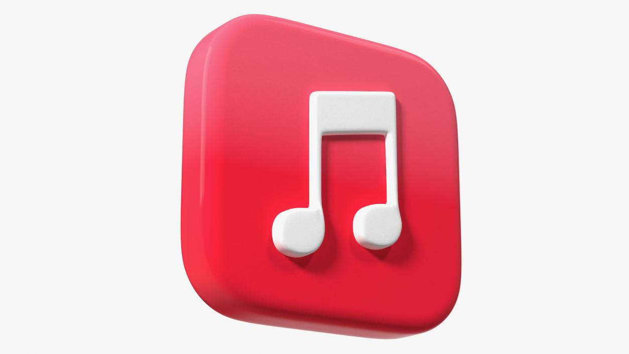 3D iPhone iOS Music Icon 2 model