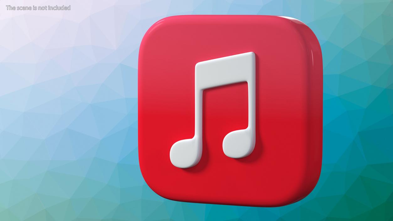 3D iPhone iOS Music Icon 2 model