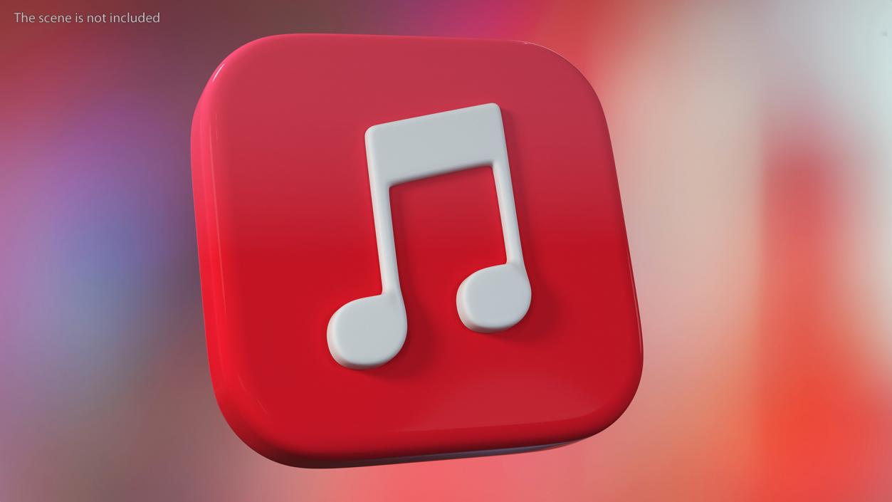 3D iPhone iOS Music Icon 2 model