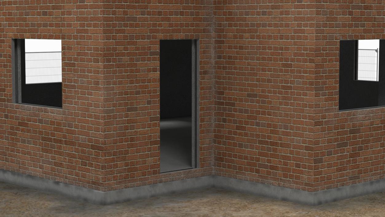 3D model Unfinished Brick House Construction