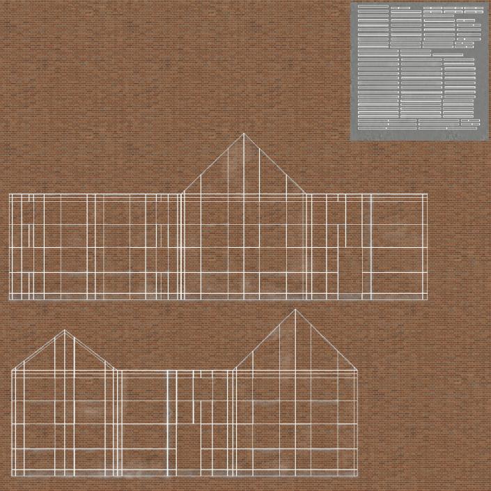 3D model Unfinished Brick House Construction