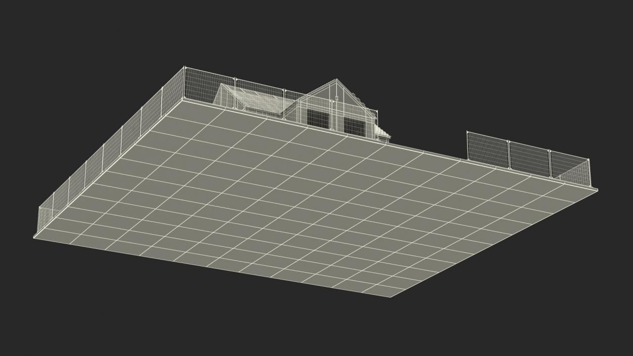 3D model Unfinished Brick House Construction