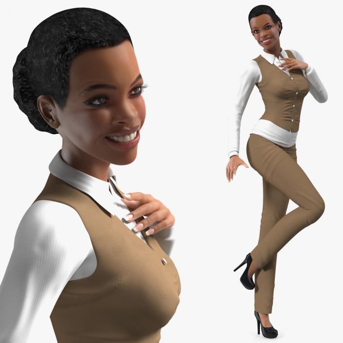 3D Light Skin Business Style Woman