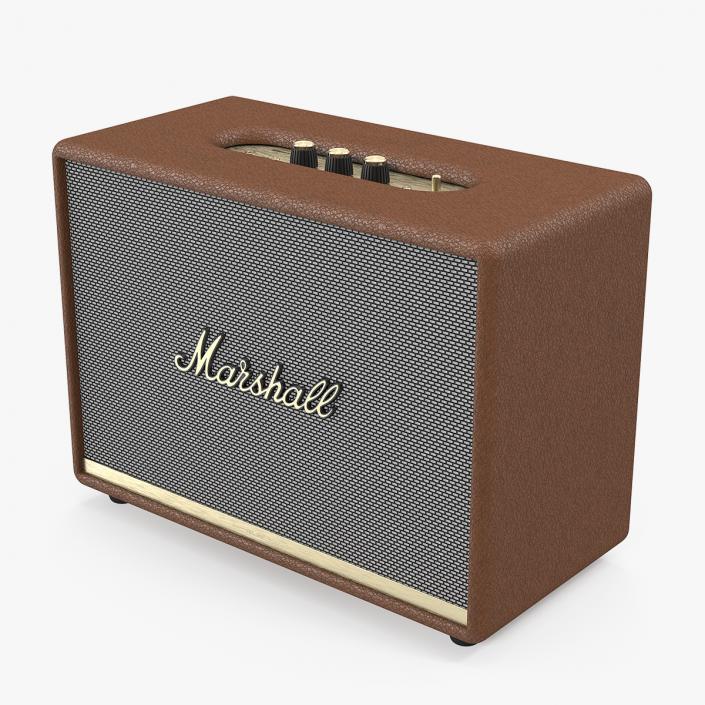 3D Marshall Woburn II Wireless Bluetooth Speaker Brown