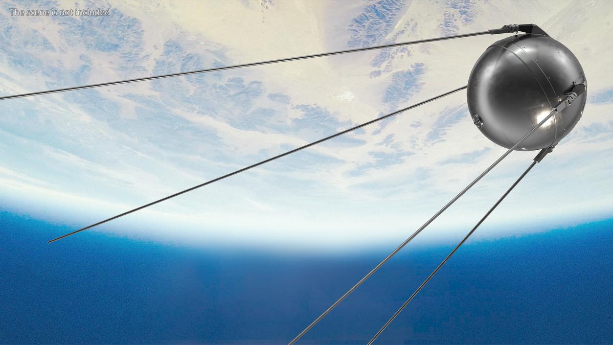 Sputnik 1 First Artificial Earth Satellite 3D