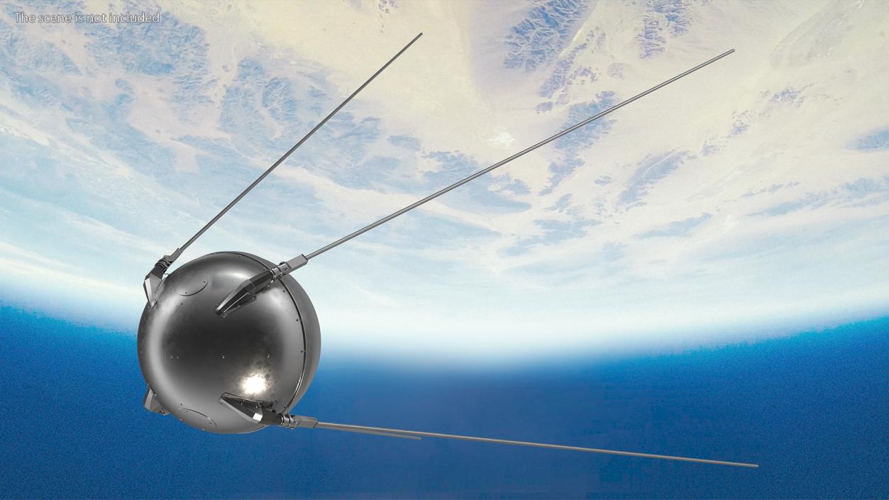 Sputnik 1 First Artificial Earth Satellite 3D