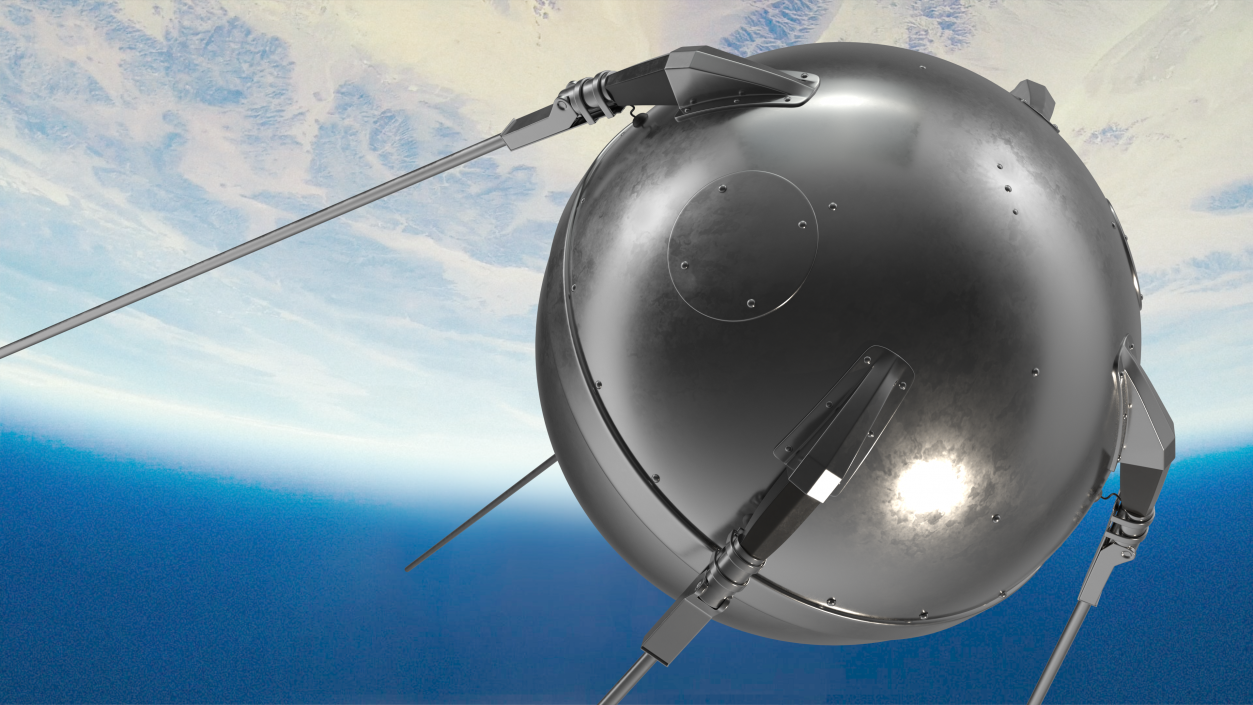 Sputnik 1 First Artificial Earth Satellite 3D