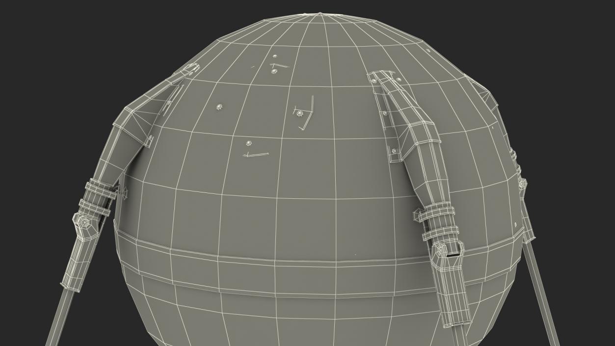 Sputnik 1 First Artificial Earth Satellite 3D