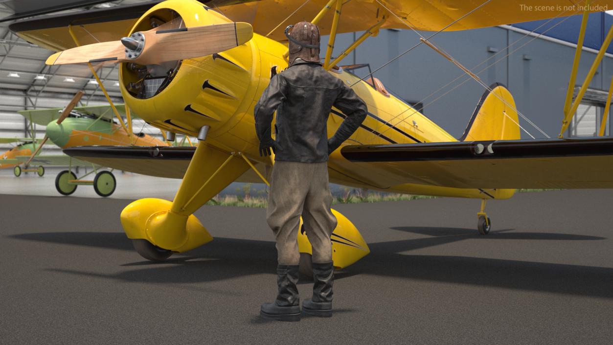 Pilot in Standing Pose 2 3D model