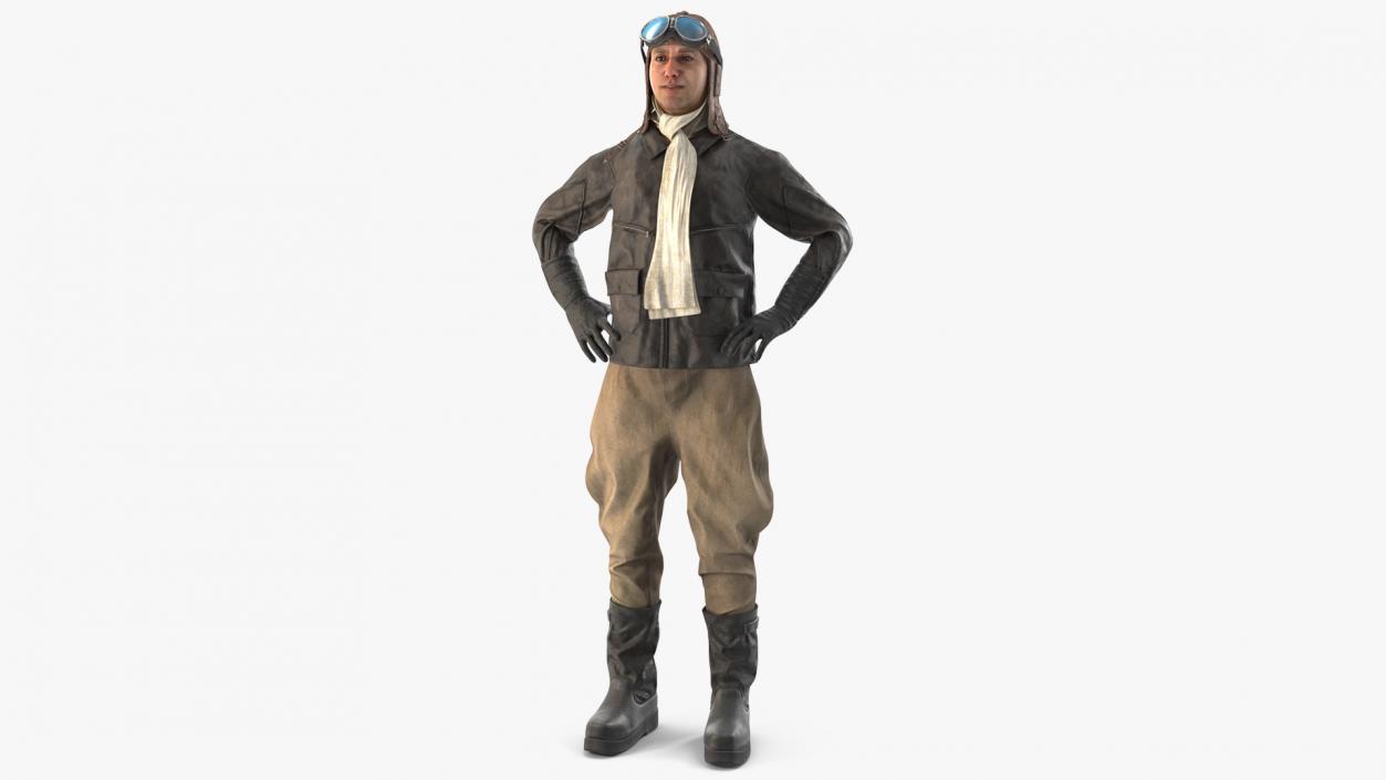 Pilot in Standing Pose 2 3D model