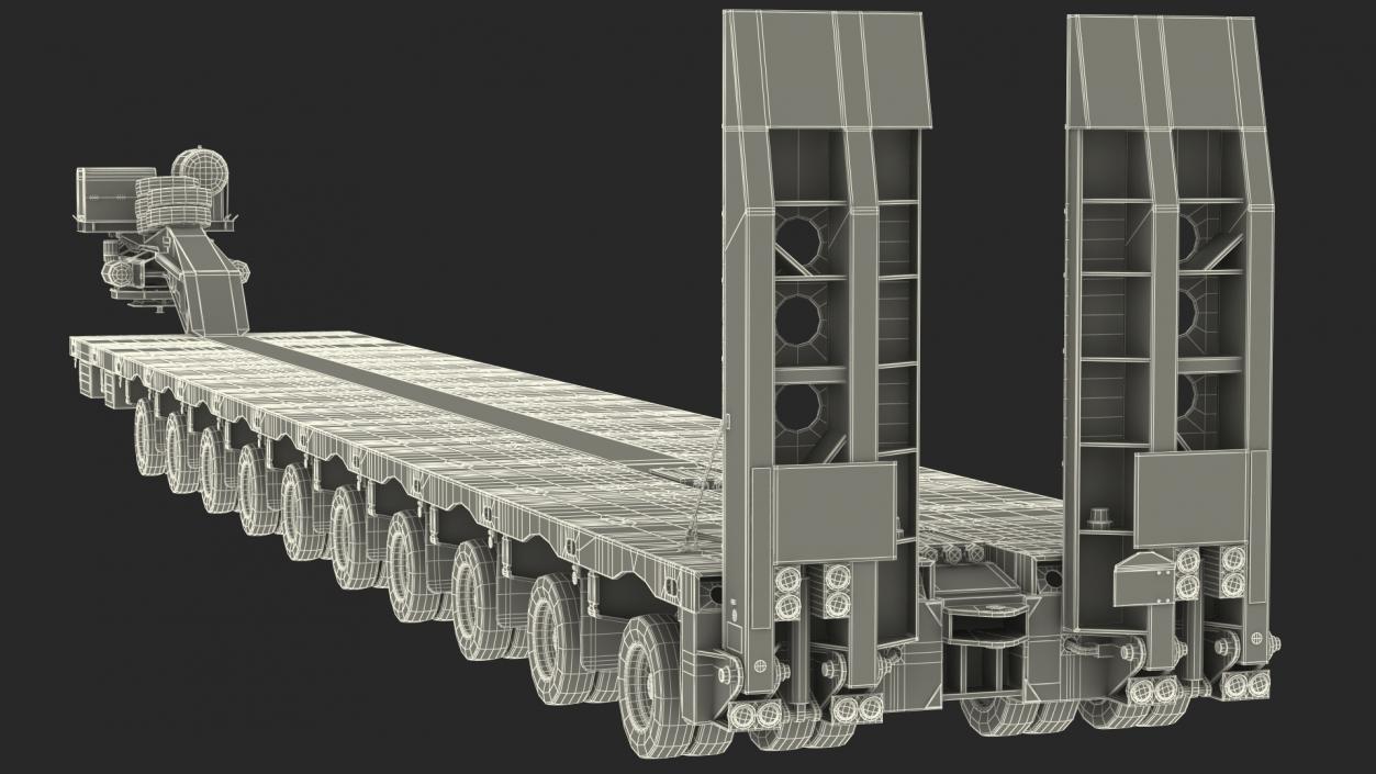 3D Drake Steerable Low Loader Rigged model