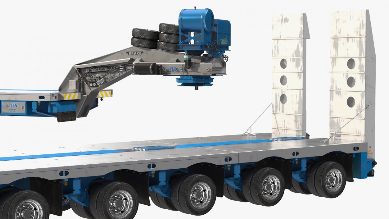 3D Drake Steerable Low Loader Rigged model