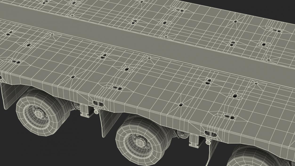 3D Drake Steerable Low Loader Rigged model