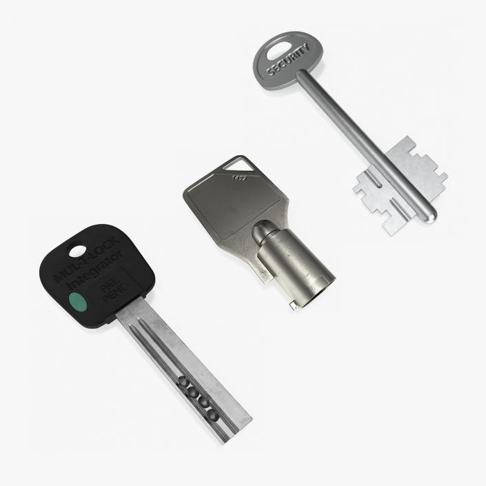 Door Lock Keys Collection 2 3D