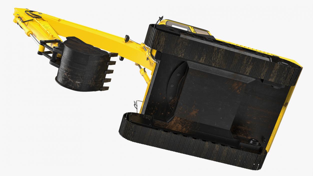 3D Large Hydraulic Tracked Excavator model