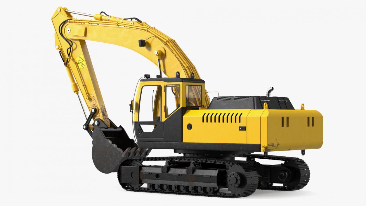 3D Large Hydraulic Tracked Excavator model