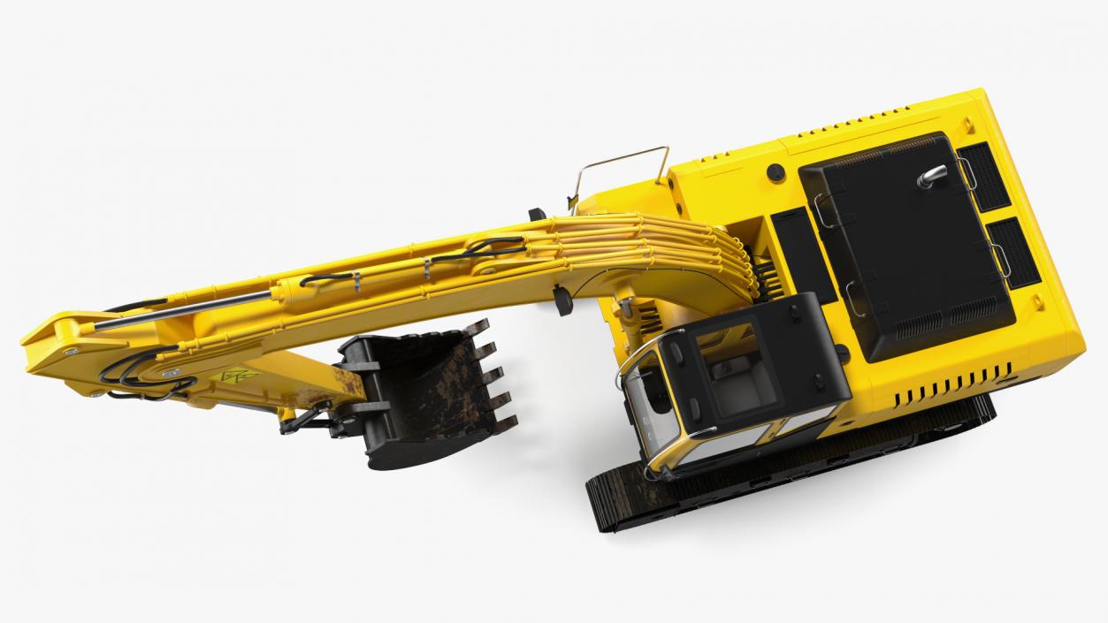 3D Large Hydraulic Tracked Excavator model