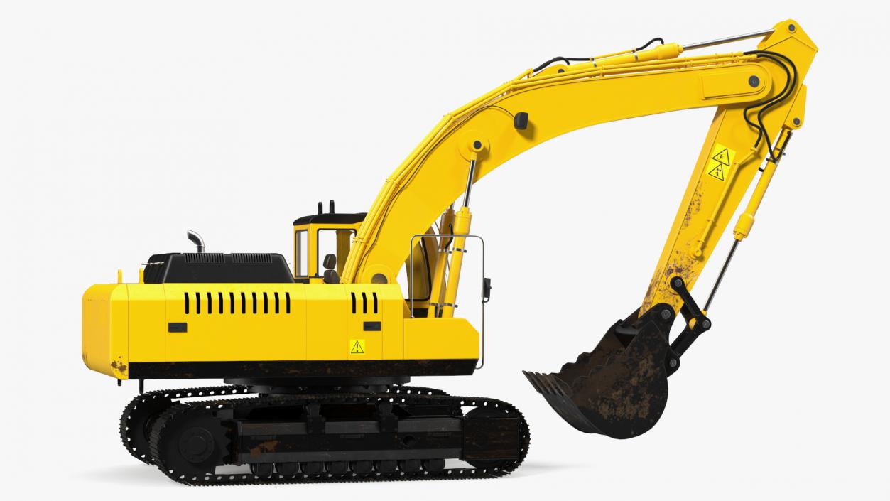 3D Large Hydraulic Tracked Excavator model