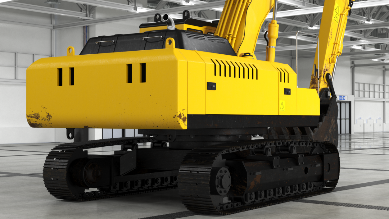 3D Large Hydraulic Tracked Excavator model