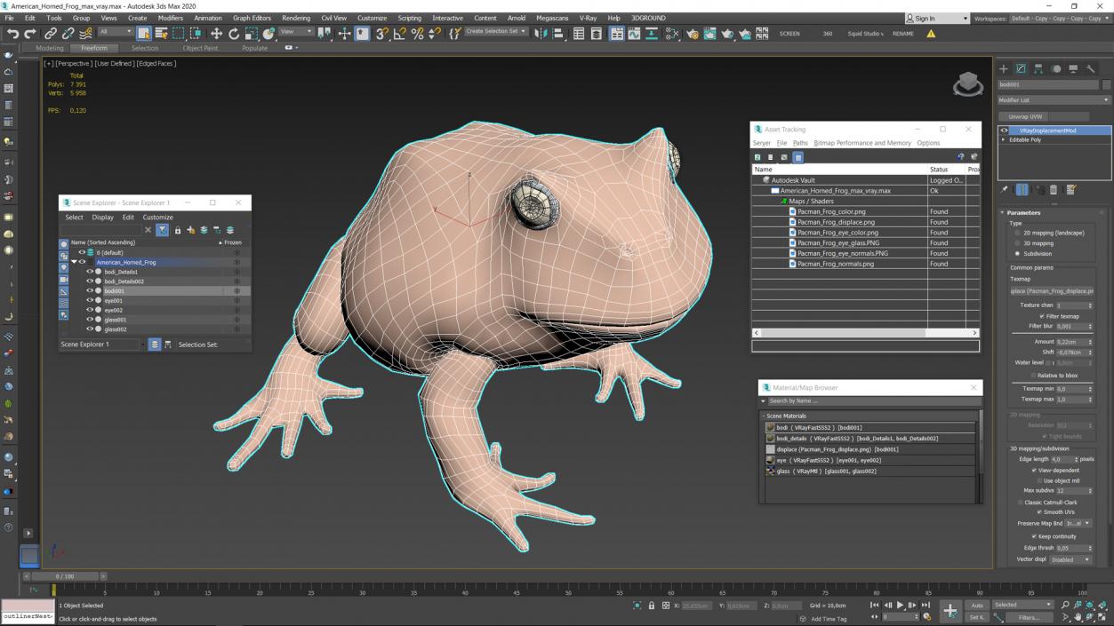 3D model American Horned Frog