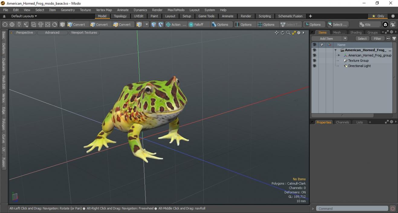 3D model American Horned Frog