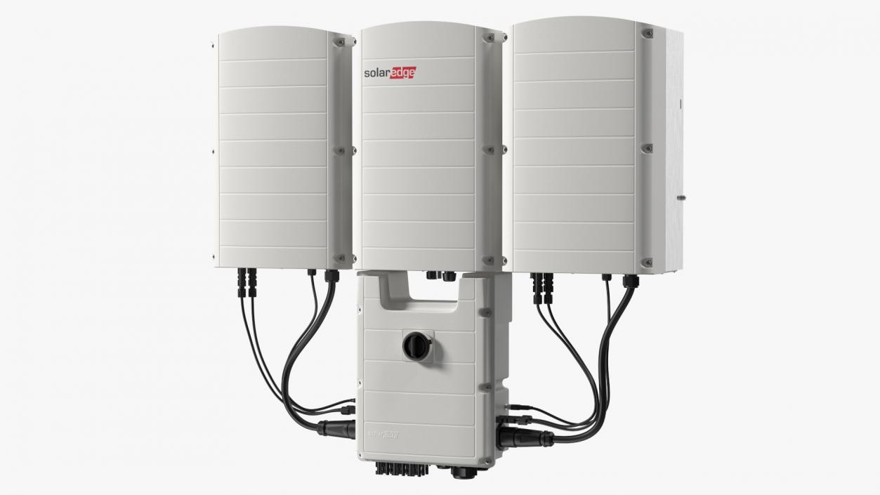 3D SolarEdge Three Phase Inverter with Secondary Units