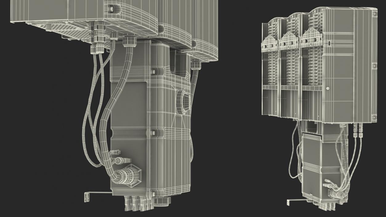 3D SolarEdge Three Phase Inverter with Secondary Units