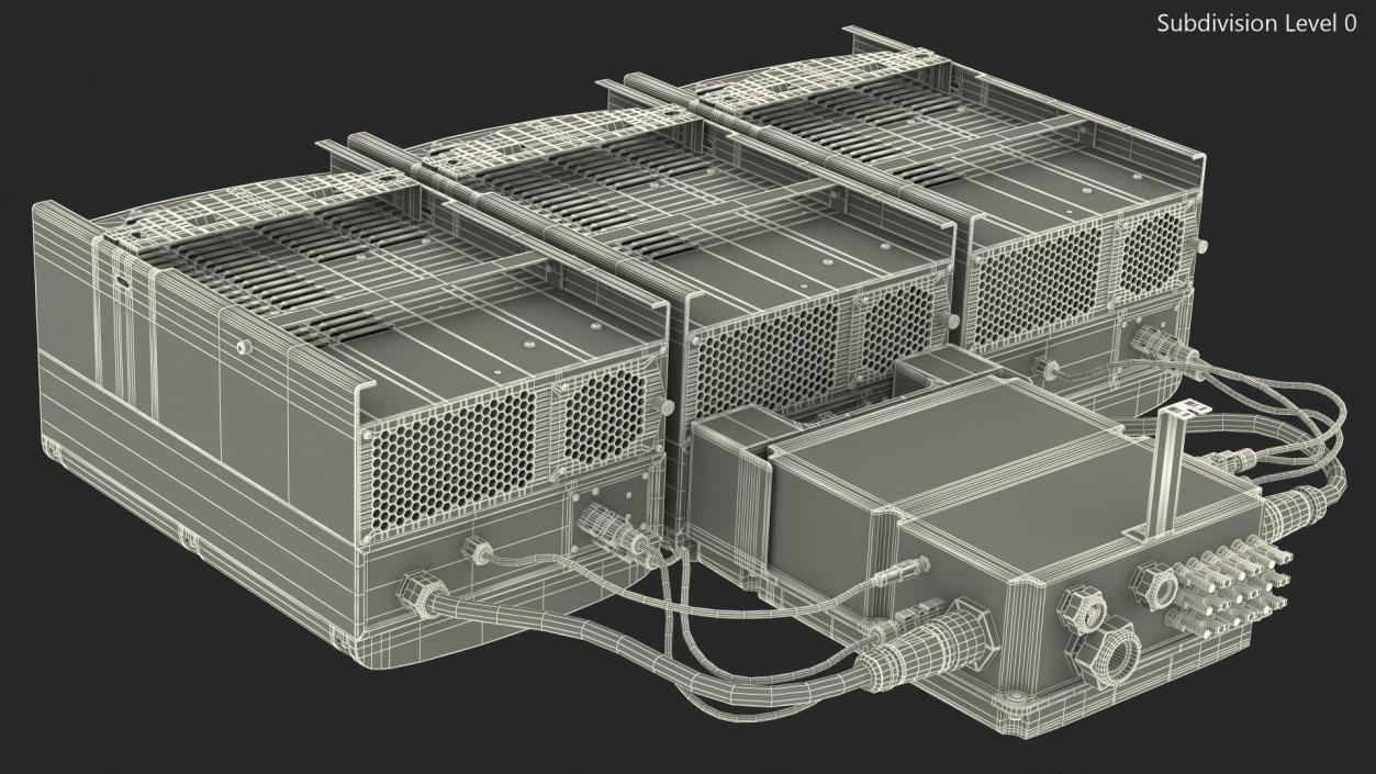 3D SolarEdge Three Phase Inverter with Secondary Units