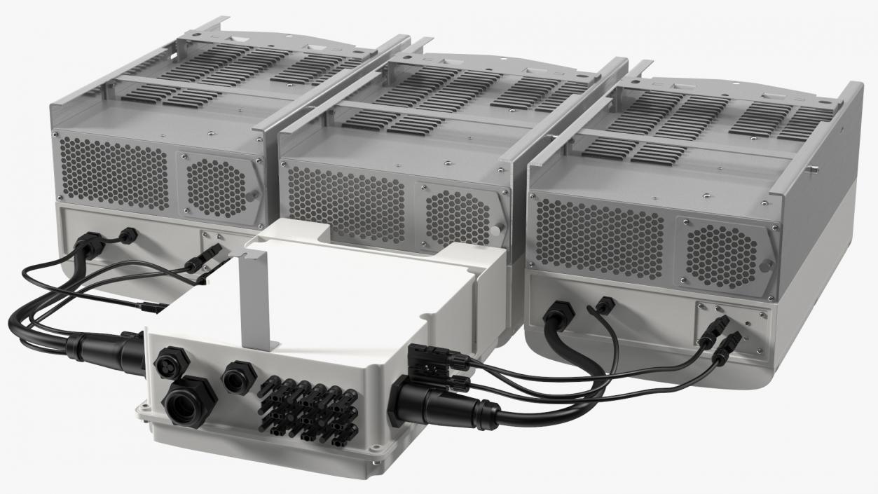 3D SolarEdge Three Phase Inverter with Secondary Units