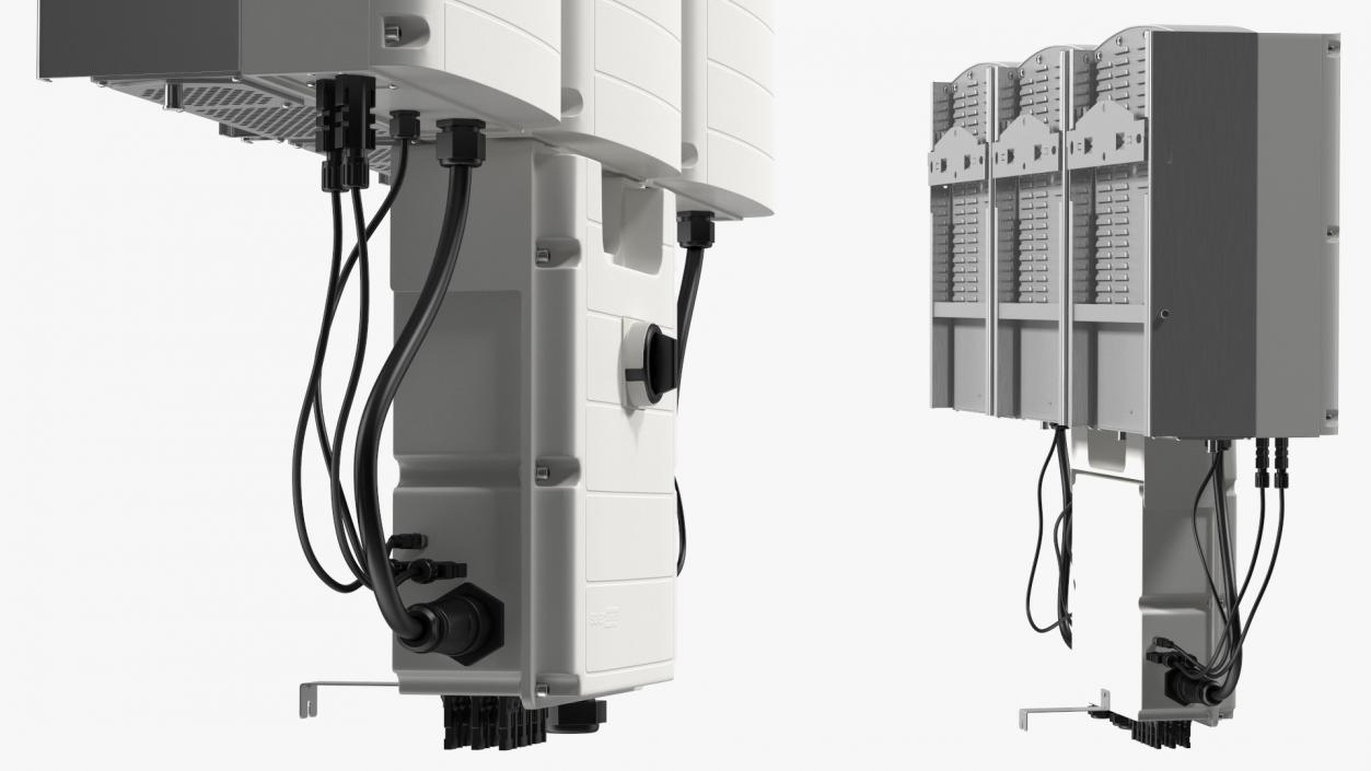 3D SolarEdge Three Phase Inverter with Secondary Units