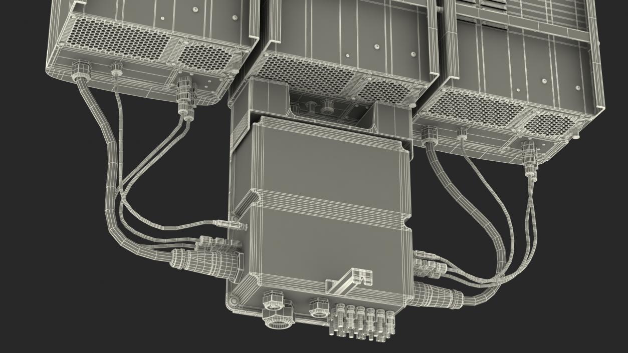 3D SolarEdge Three Phase Inverter with Secondary Units