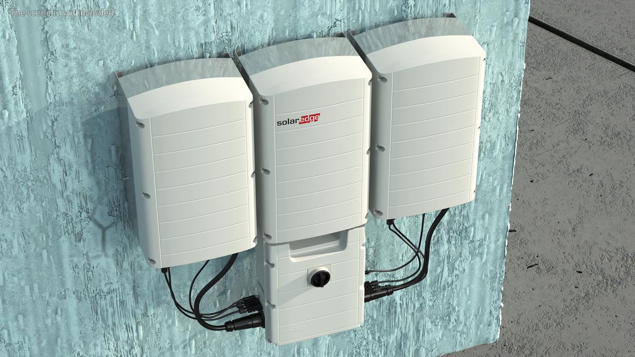 3D SolarEdge Three Phase Inverter with Secondary Units