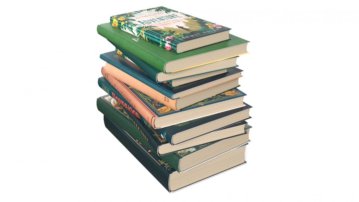 3D Hardcover Books Collection