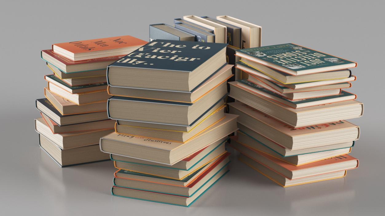 3D Hardcover Books Collection