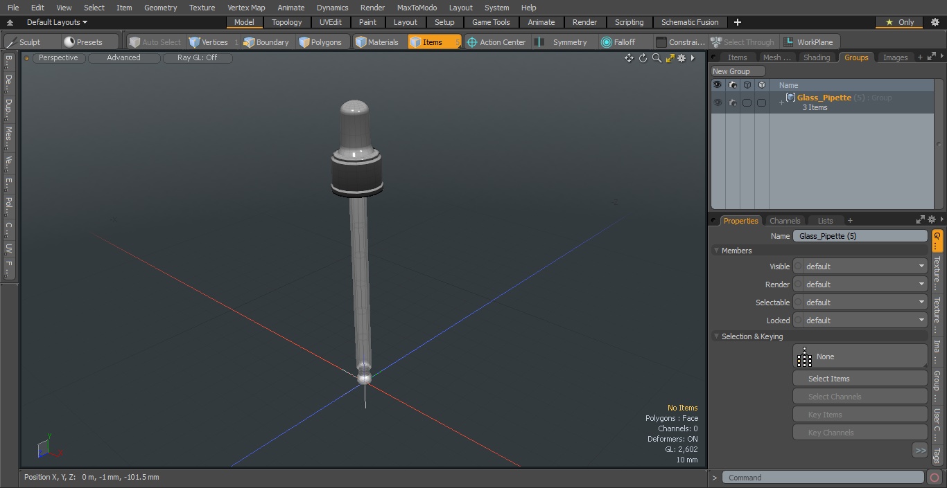 3D Glass Pipette model