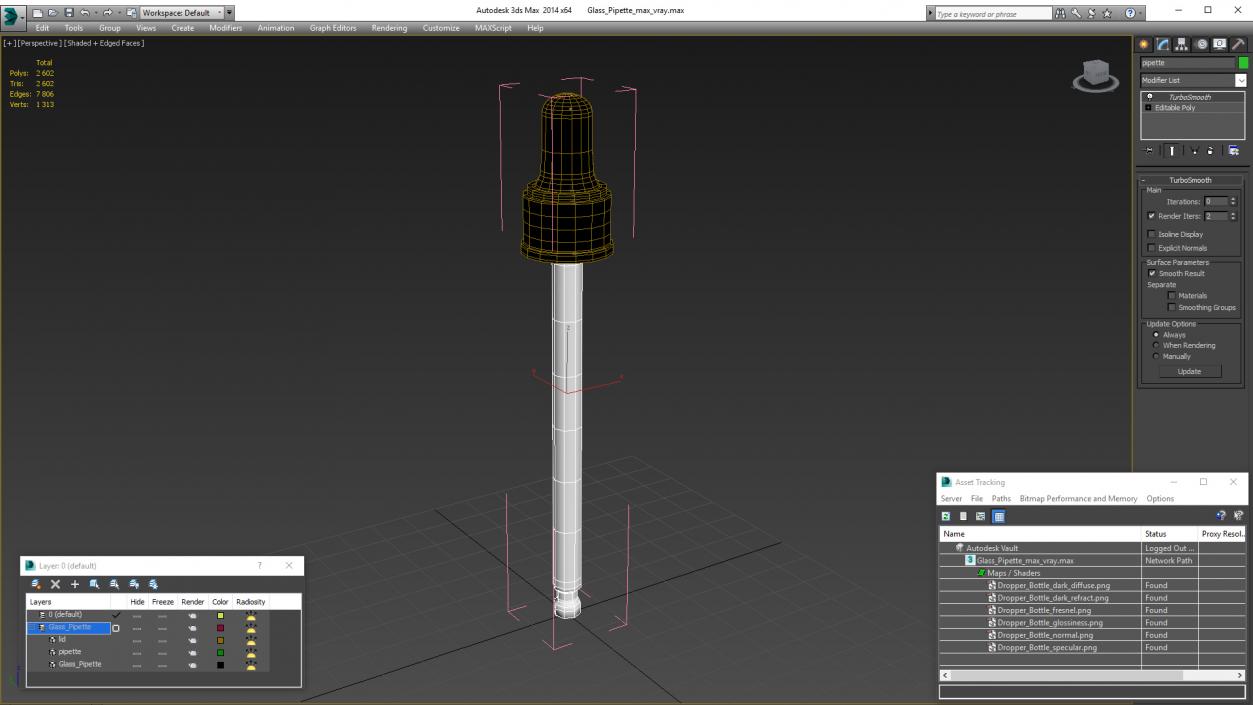 3D Glass Pipette model