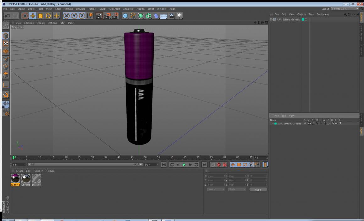 AAA Battery Generic 3D model