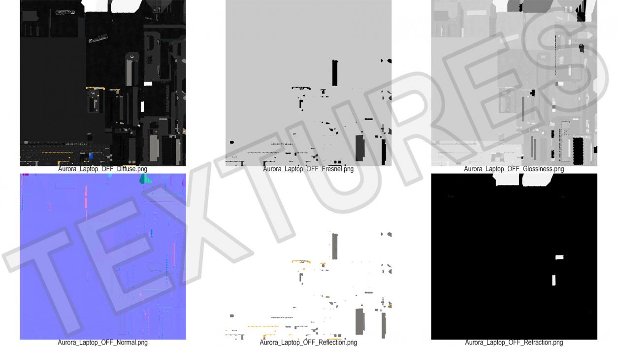 3D Laptop Expanscape Aurora Closed 2 model