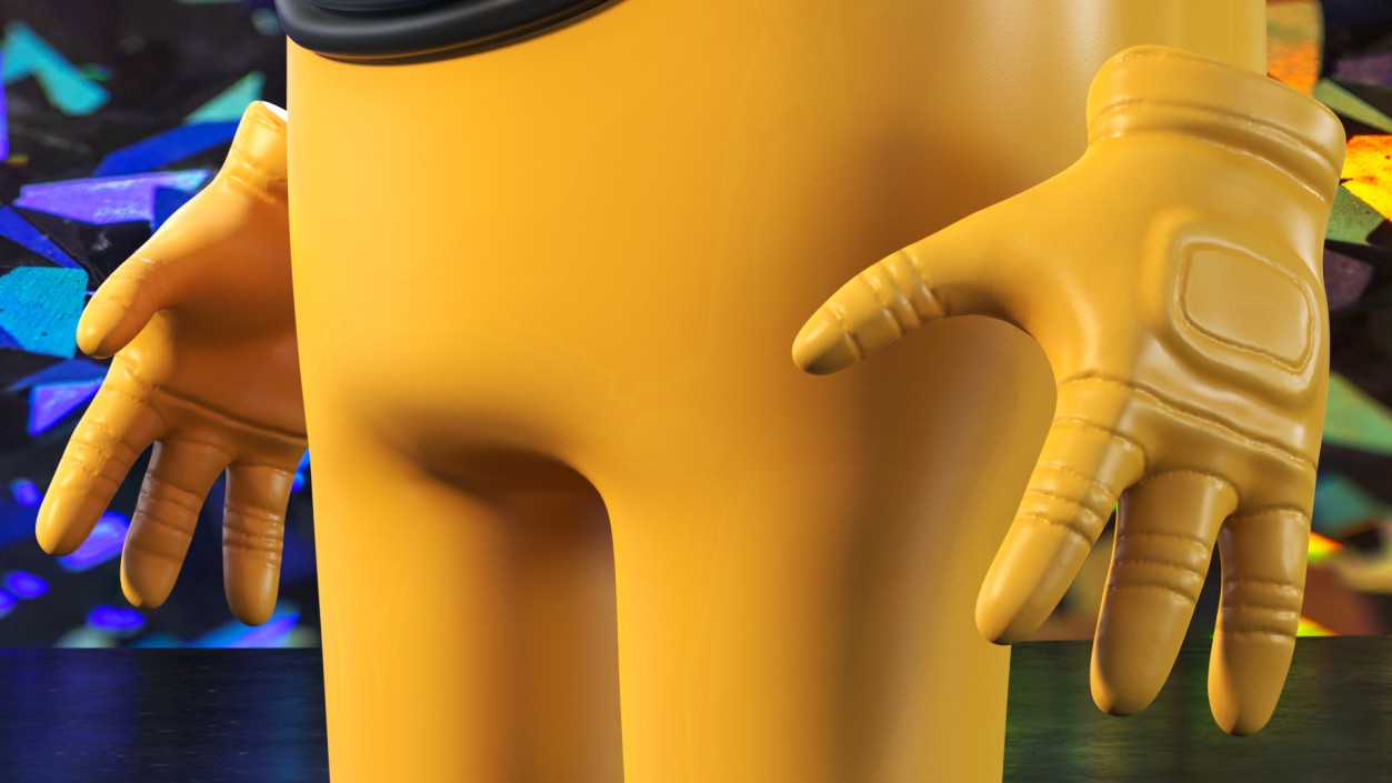 3D model Yellow Among Us Character