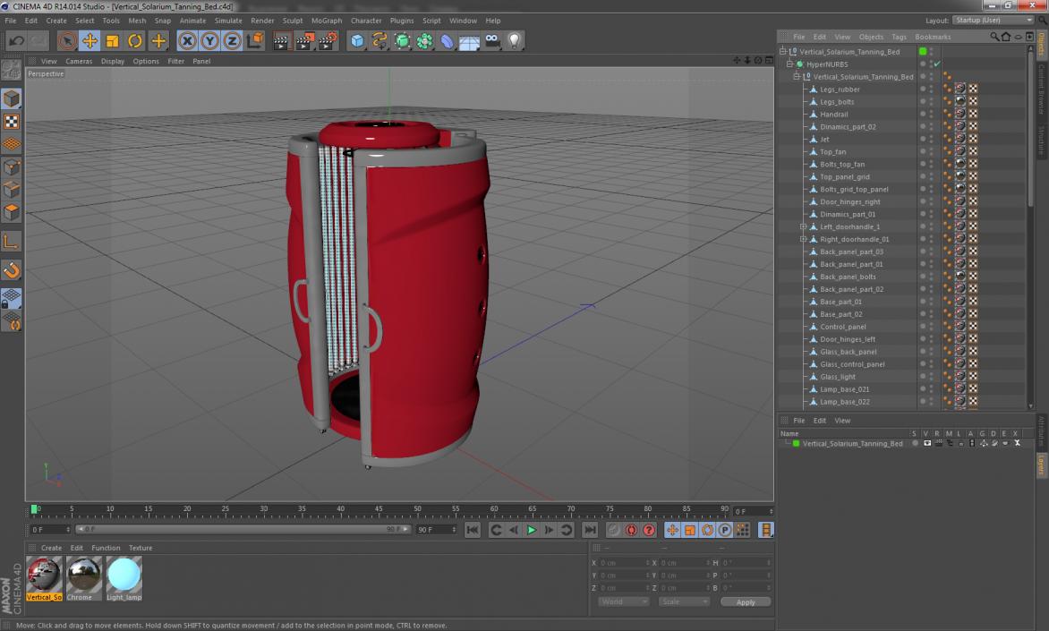 Vertical Solarium Tanning Bed 3D model