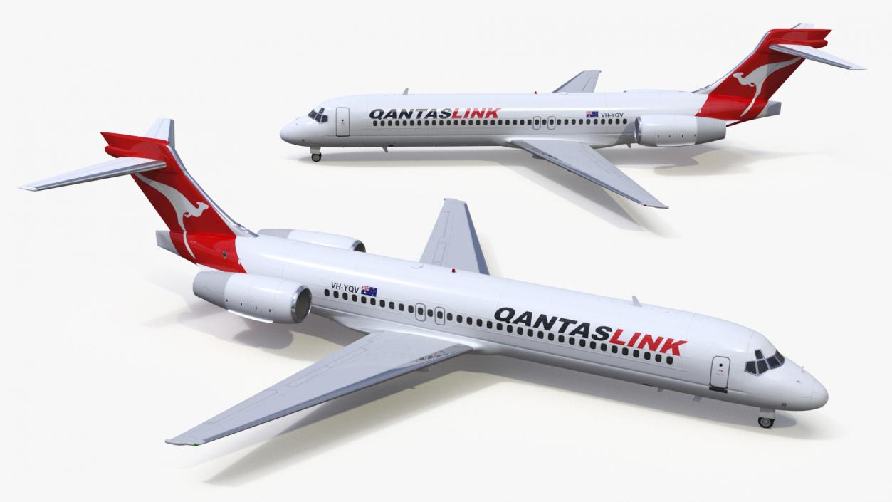 QantasLink Boeing 717-200 Aircraft 3D model