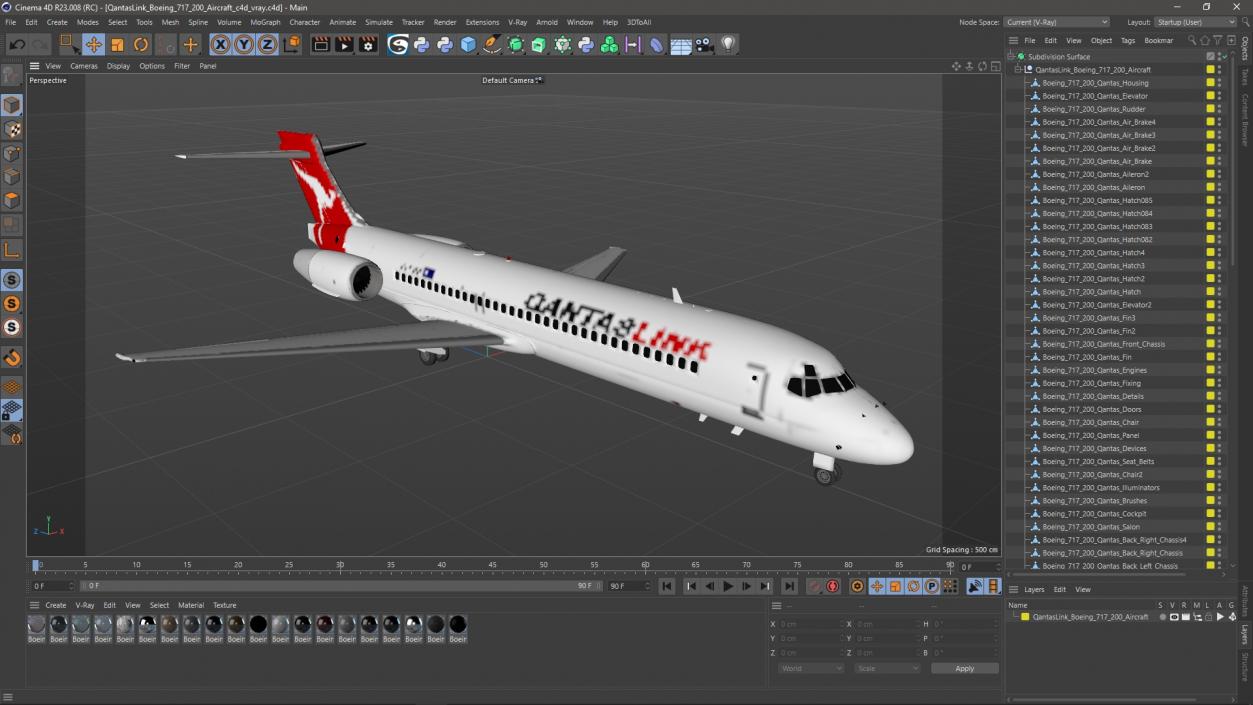 QantasLink Boeing 717-200 Aircraft 3D model