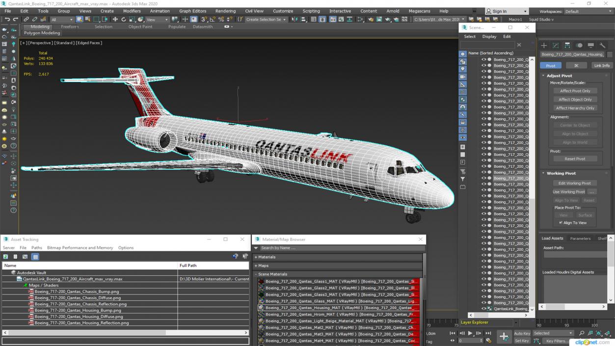 QantasLink Boeing 717-200 Aircraft 3D model