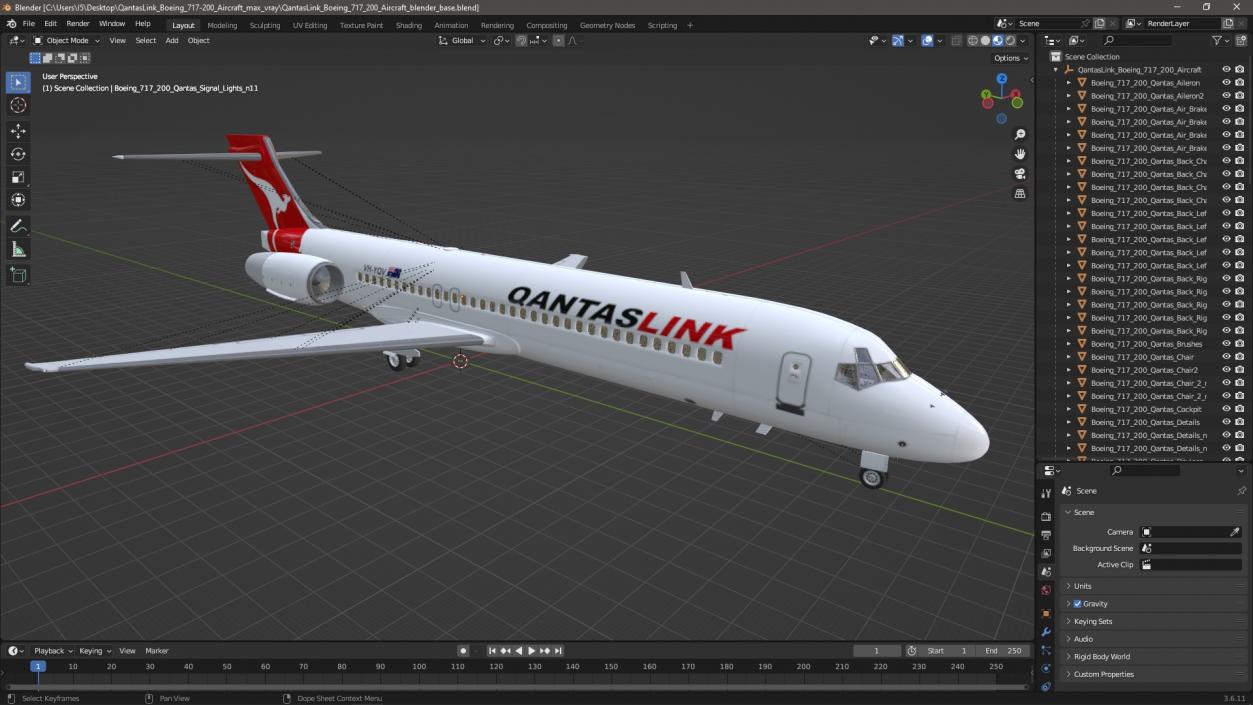 QantasLink Boeing 717-200 Aircraft 3D model