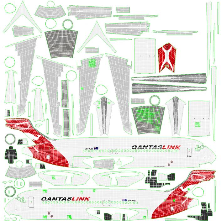 QantasLink Boeing 717-200 Aircraft 3D model