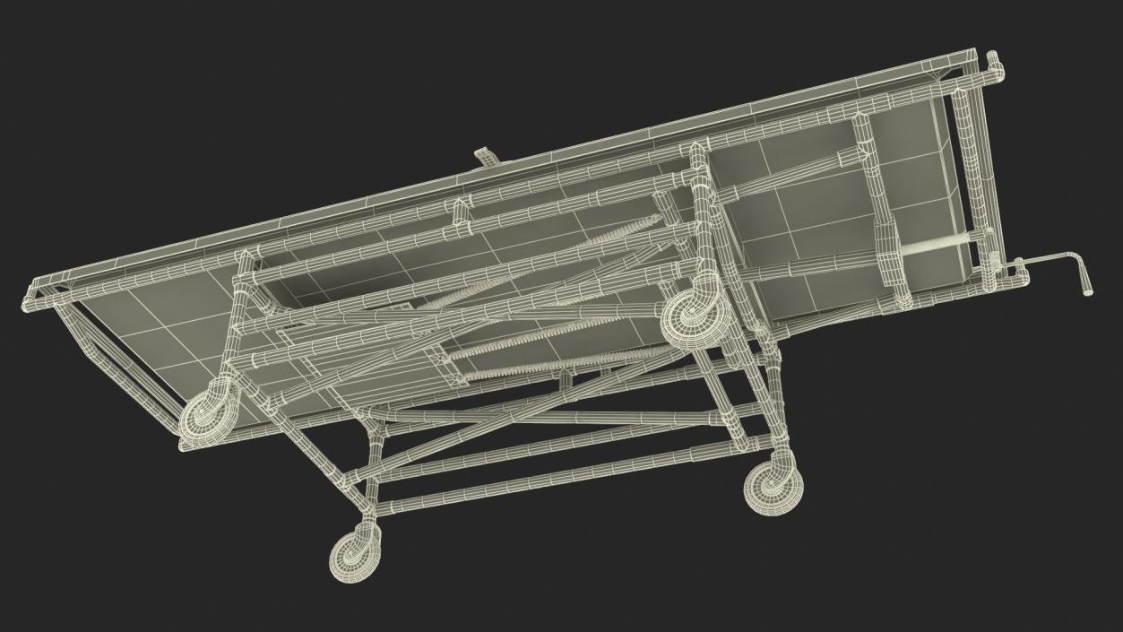 Body Bag on a Hospital Gurney 3D model